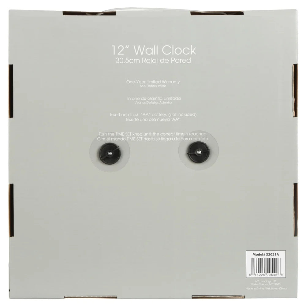 Wrought Iron Style Decorative 12 Inch Round Wall Clock