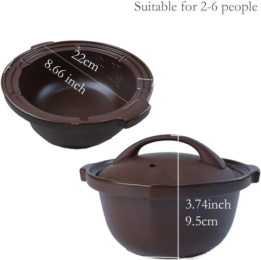 DSG-TZ30 Electric Clay Pot, Slow Cooker for Clay Pot Rice and Casserole Porridge, Ceramic Casserole Cooking Pot with Unglazed Porcelain