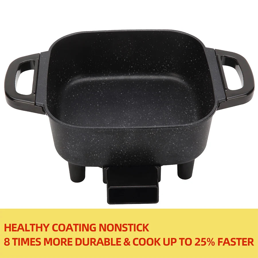Electric Frying Pan, Household Multifunctional Integrated Temperature Control, Electric Hot Pot Cooking, Non Stick Pan