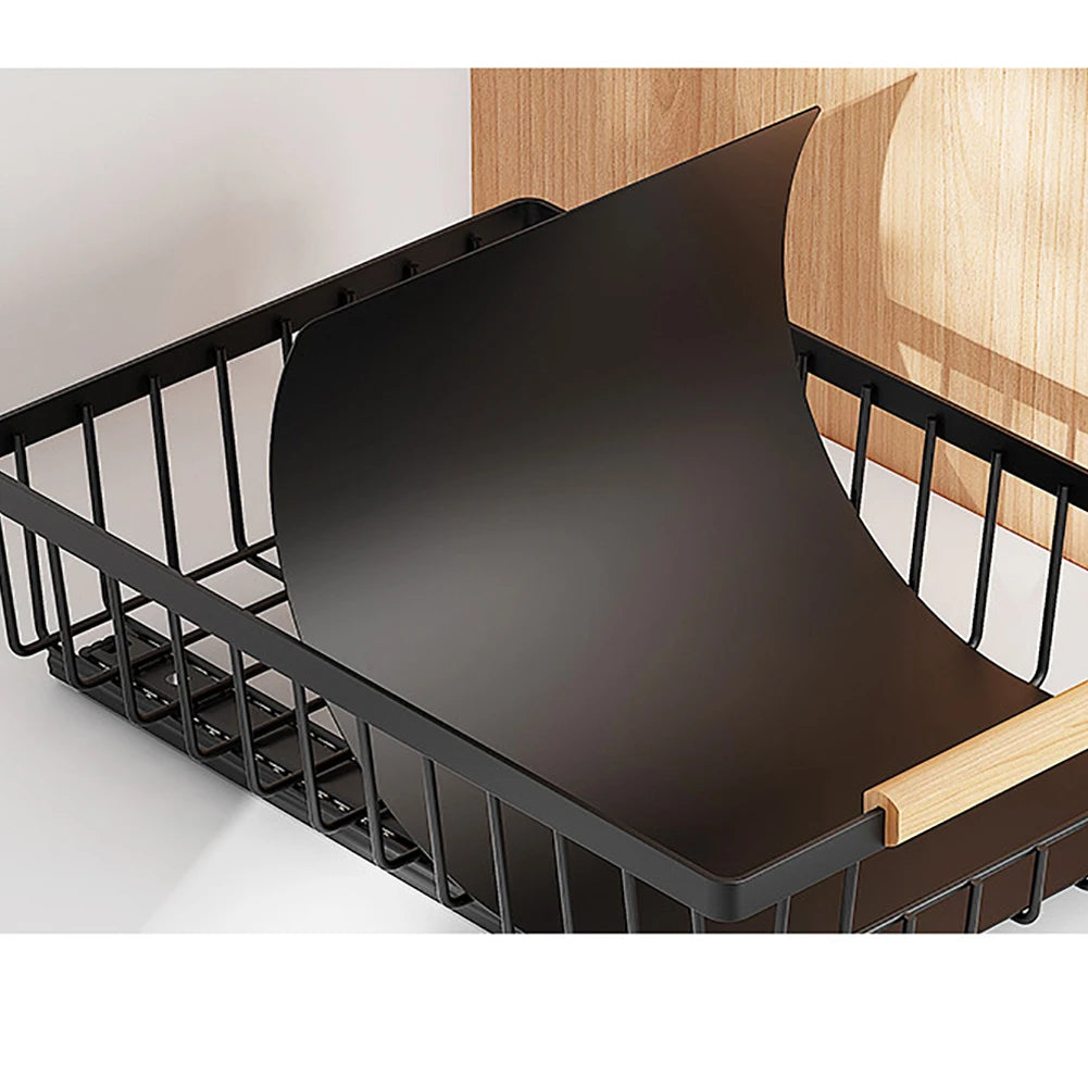 2pcs Kitchen Storage Rack, No Drill Pull Out Cabinet Organizer, Slide Drawer, Seasoning Bottle Spice Storage Basket for Kitchen