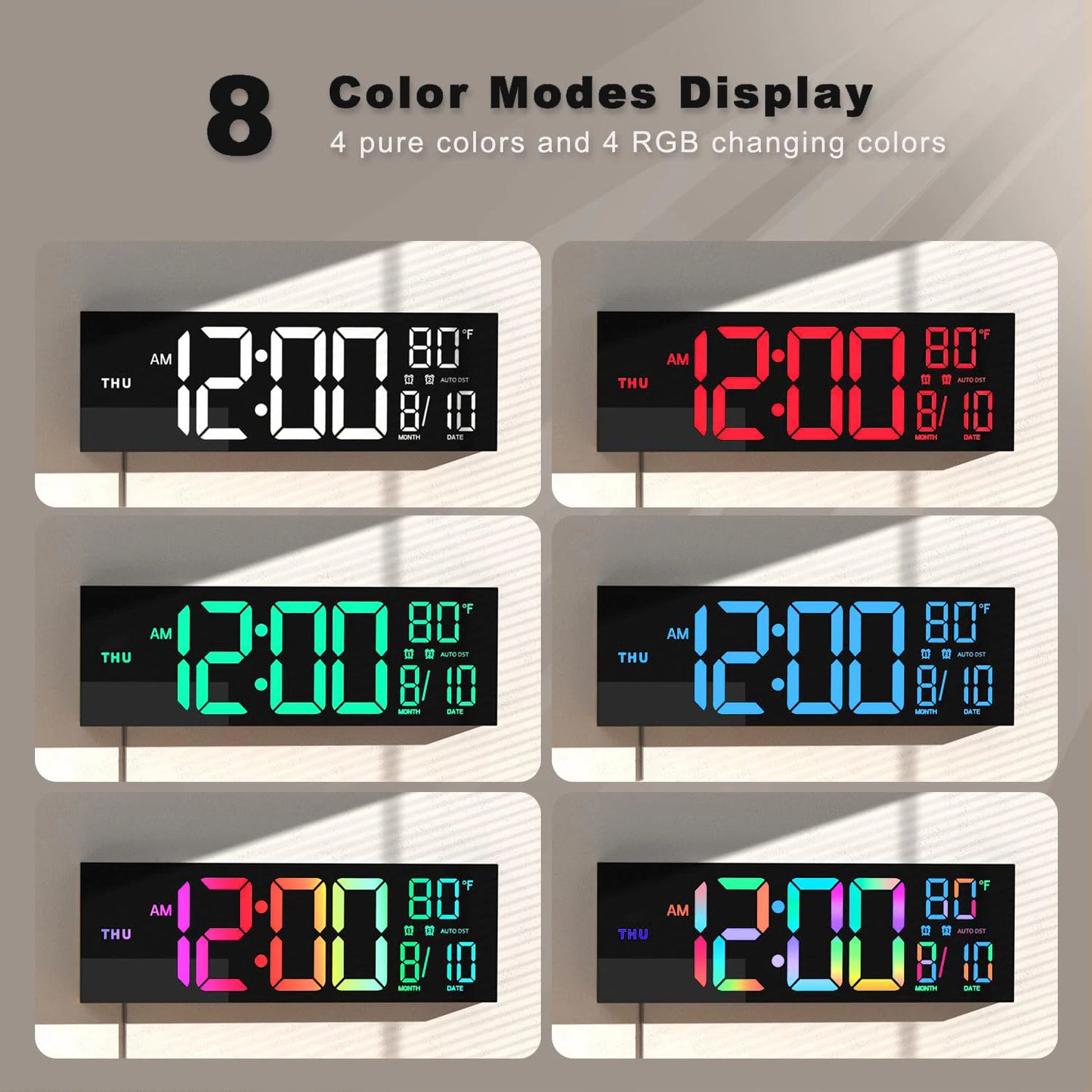 16" Large Digital Wall Clock