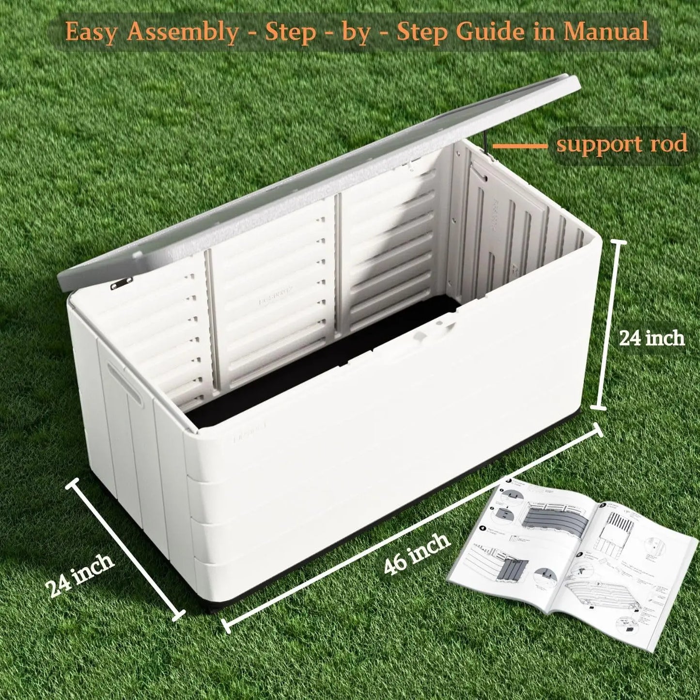 110 Gallon Outdoor Deck Box with Wheels