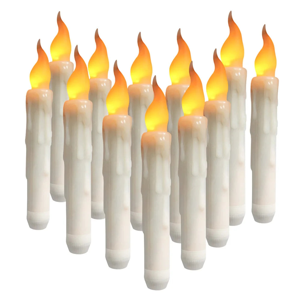 12/24Pcs Flameless LED Candle Battery Operated Flickering Candle For Home Christmas Party Wedding Decoration Tealight Candles