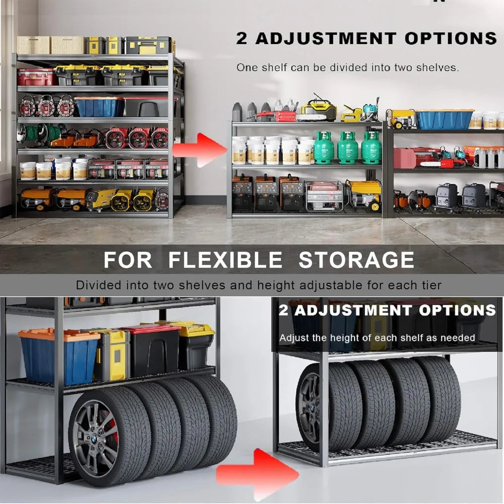 50" W x 84" H , 6 Tier Heavy Duty Garage Shelving