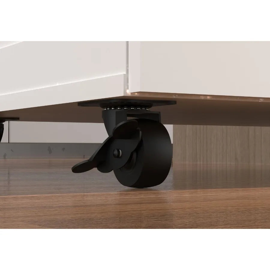 Kitchen Island on Wheels with Storage Cabinet, Kitchen Car, Small Portable Islands for Kitchen, Accent Coffee Bar, Cabinet Buffet