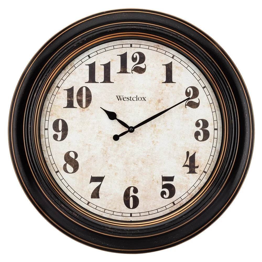 20 Inch Silent Vintage Bronze Traditional Wall Clock