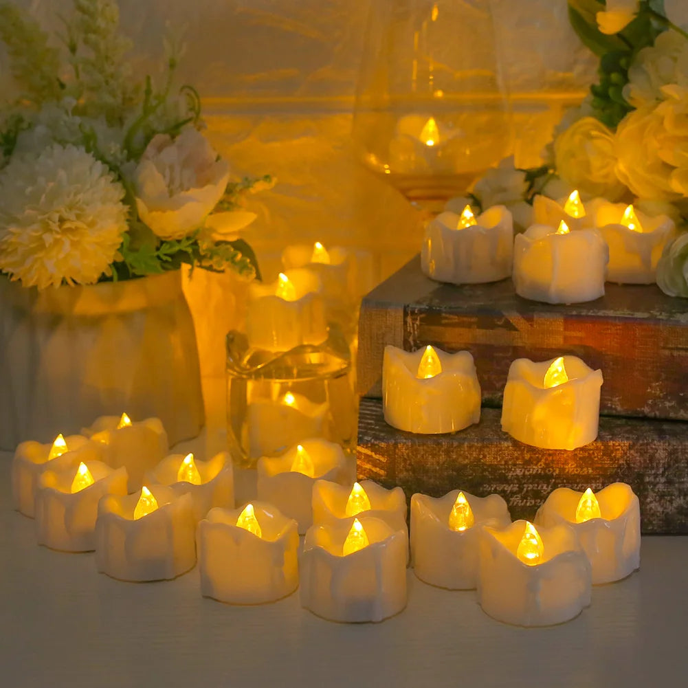 Flameless TeaLights Candles with Automatic Timer 6 Hours On 18 Hours Off