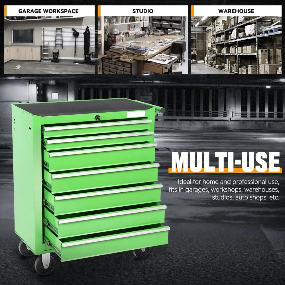 Rolling Tool Chest with 7-Drawer Cabinet