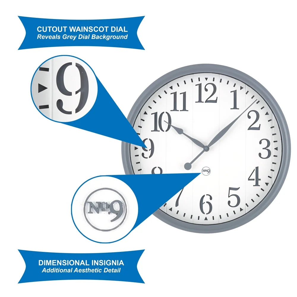 15 Inch Decorative Farmhouse Style Wall Clock