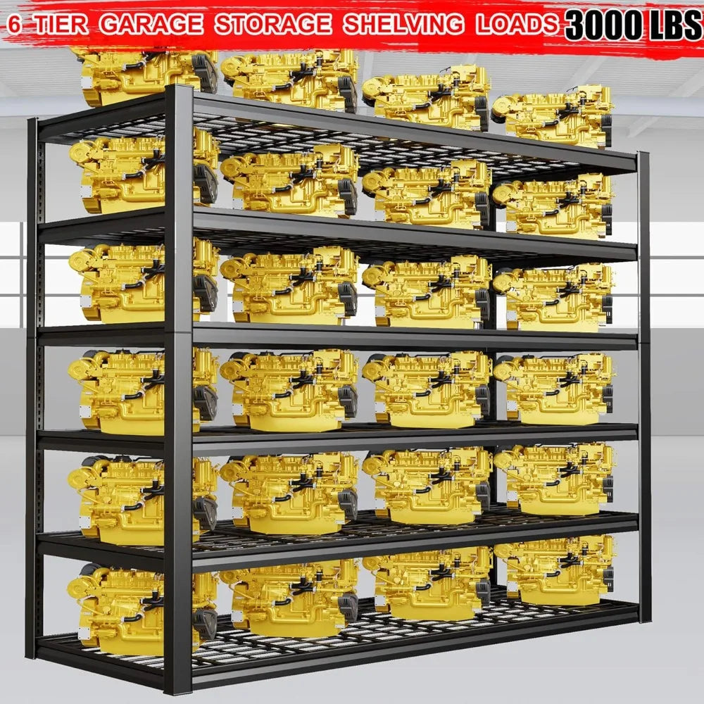 50" W x 84" H , 6 Tier Heavy Duty Garage Shelving