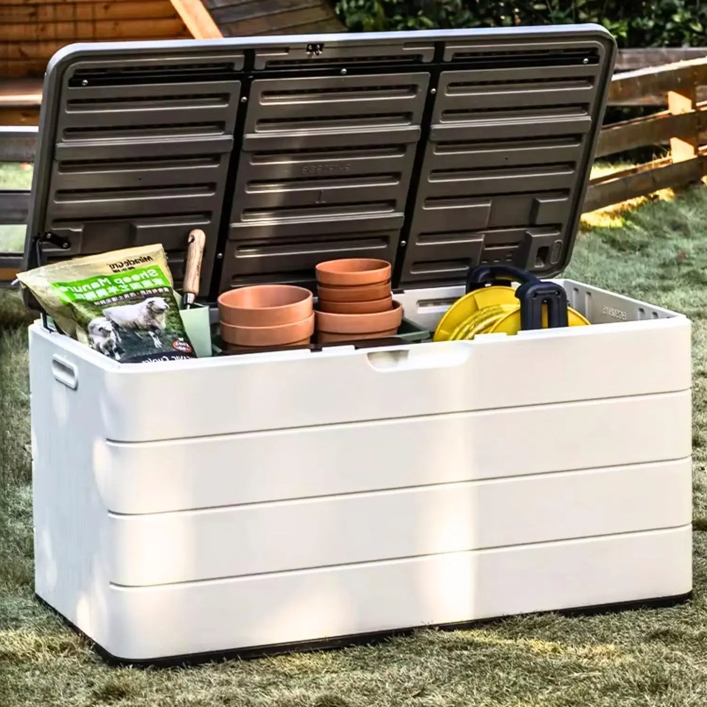 110 Gallon Outdoor Deck Box with Wheels