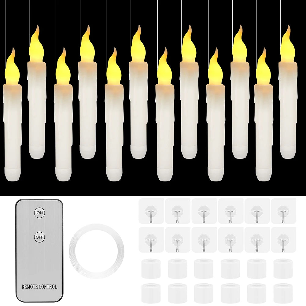 12/24Pcs Flameless LED Candle Battery Operated Flickering Candle For Home Christmas Party Wedding Decoration Tealight Candles