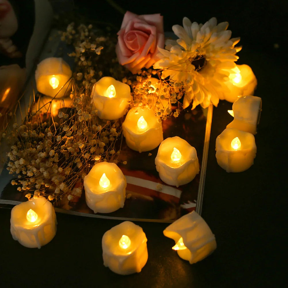 Flameless TeaLights Candles with Automatic Timer 6 Hours On 18 Hours Off